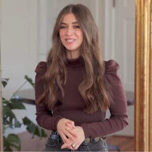 Veronica Beard Ribbed Knit Turtleneck in Cedar